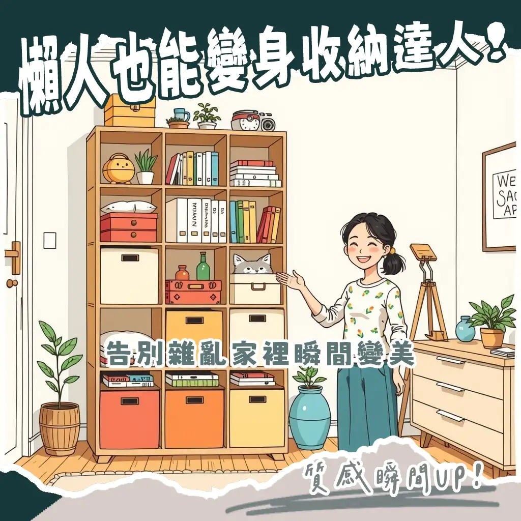 多功能9格收納櫃，輕鬆分類書籍、玩具、裝飾品，打造整齊美觀的居家收納空間指引。