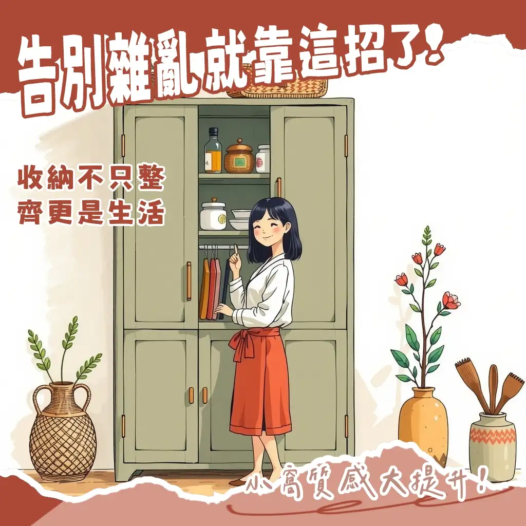 收納櫃設計指南，包含空間規劃、內部配置、材質選擇與風格搭配，幫助打造實用又美觀的收納櫃。