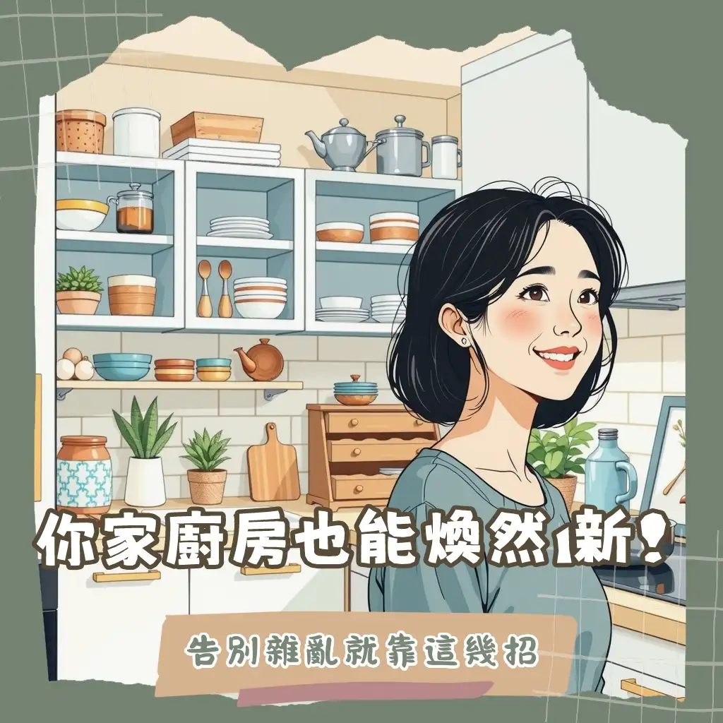 IKEA風廚房收納櫃，呈現模組化設計與多功能內部配件，幫助讀者打造高效整潔的居家廚房。