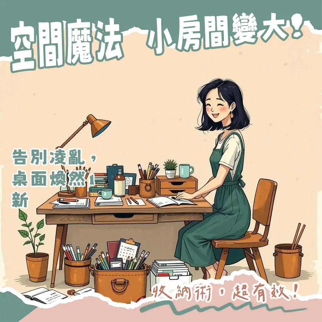 房間收納桌推薦，打造小坪數高機能生活，結合多功能設計、抽屜、層架等收納方式，讓桌面空間整潔。