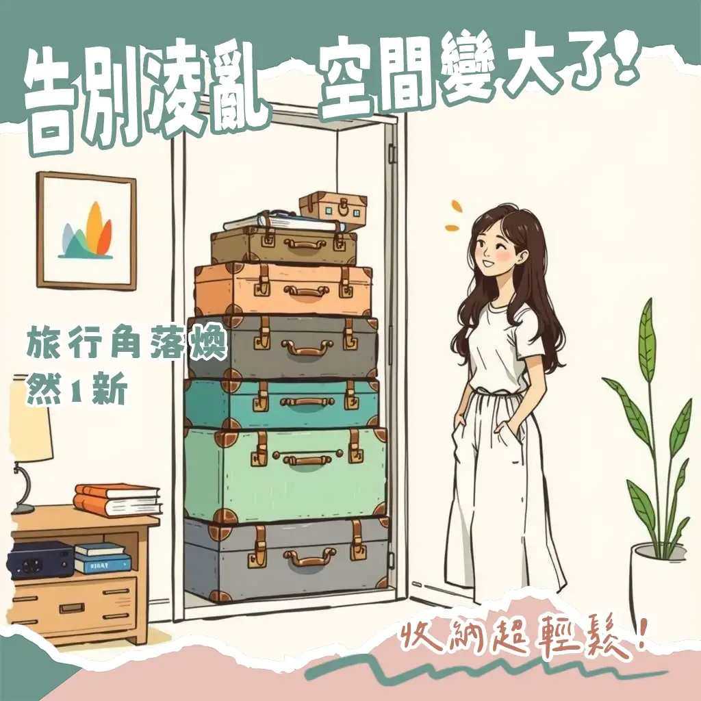 行李箱收納櫃的設計指南，運用垂直空間，讓居家收納更整潔有效率，享受生活療癒感。