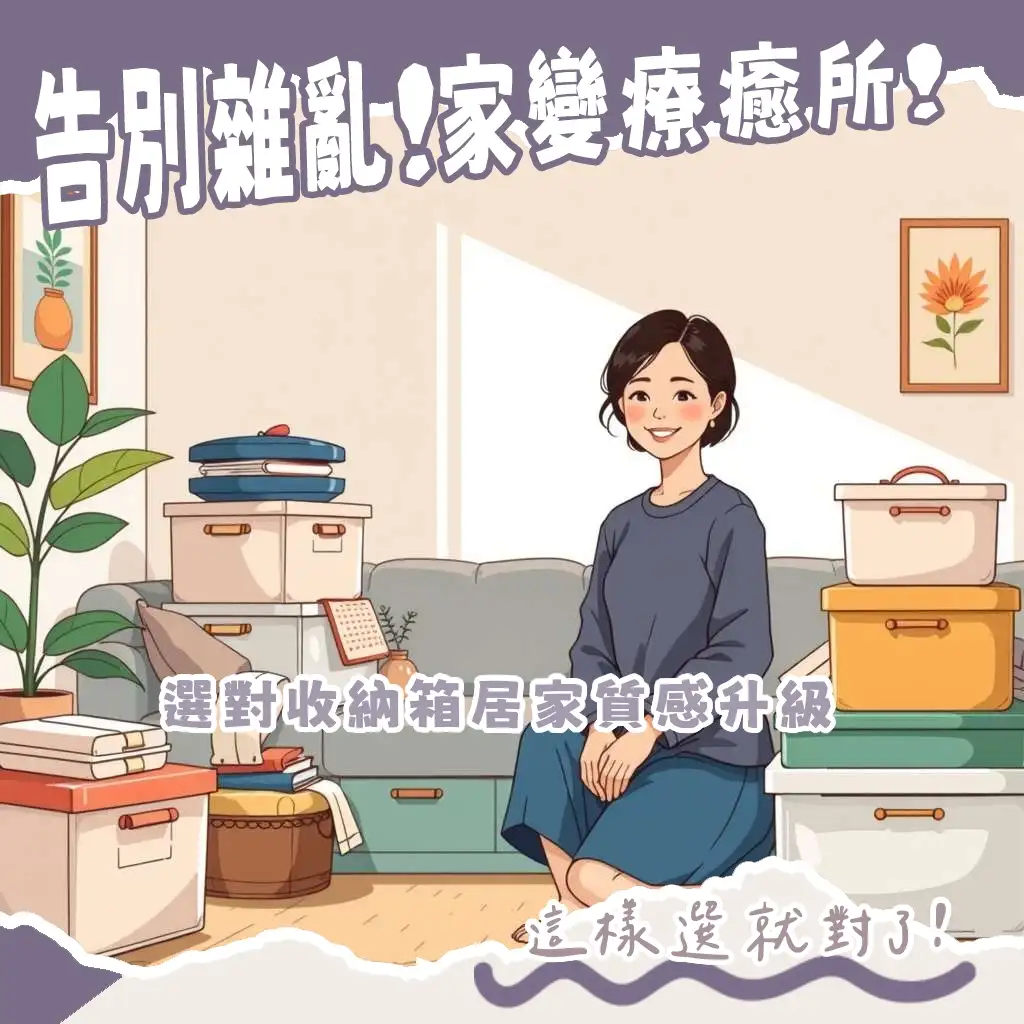 多款房間收納箱推薦，包含塑膠、布藝、木質收納箱，教你有效利用空間維持居家整潔的指南。