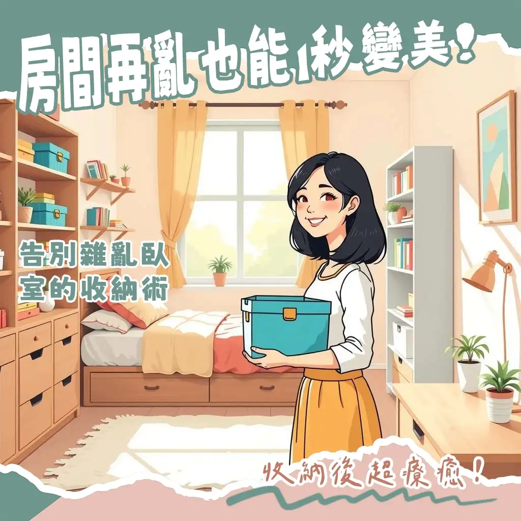 臥室收納靈感：多功能床架、垂直牆面利用、隱藏式衣櫃等，打造兼具美觀與實用性的理想臥室空間。