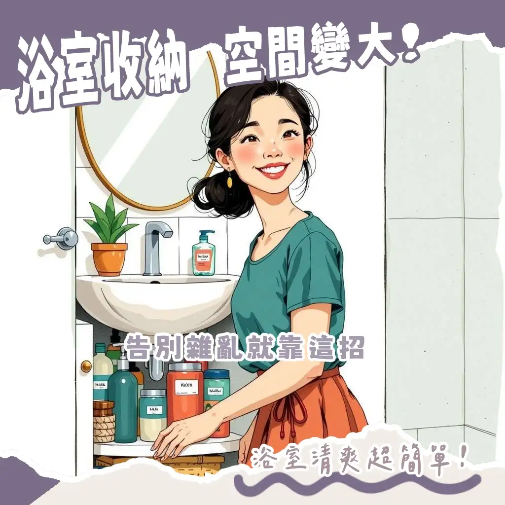 浴室洗手台下收納櫃完美解決浴室雜亂，隱藏管線、提供防潮收納空間，讓你的衛浴時刻保持整潔，小空間也能變清爽。