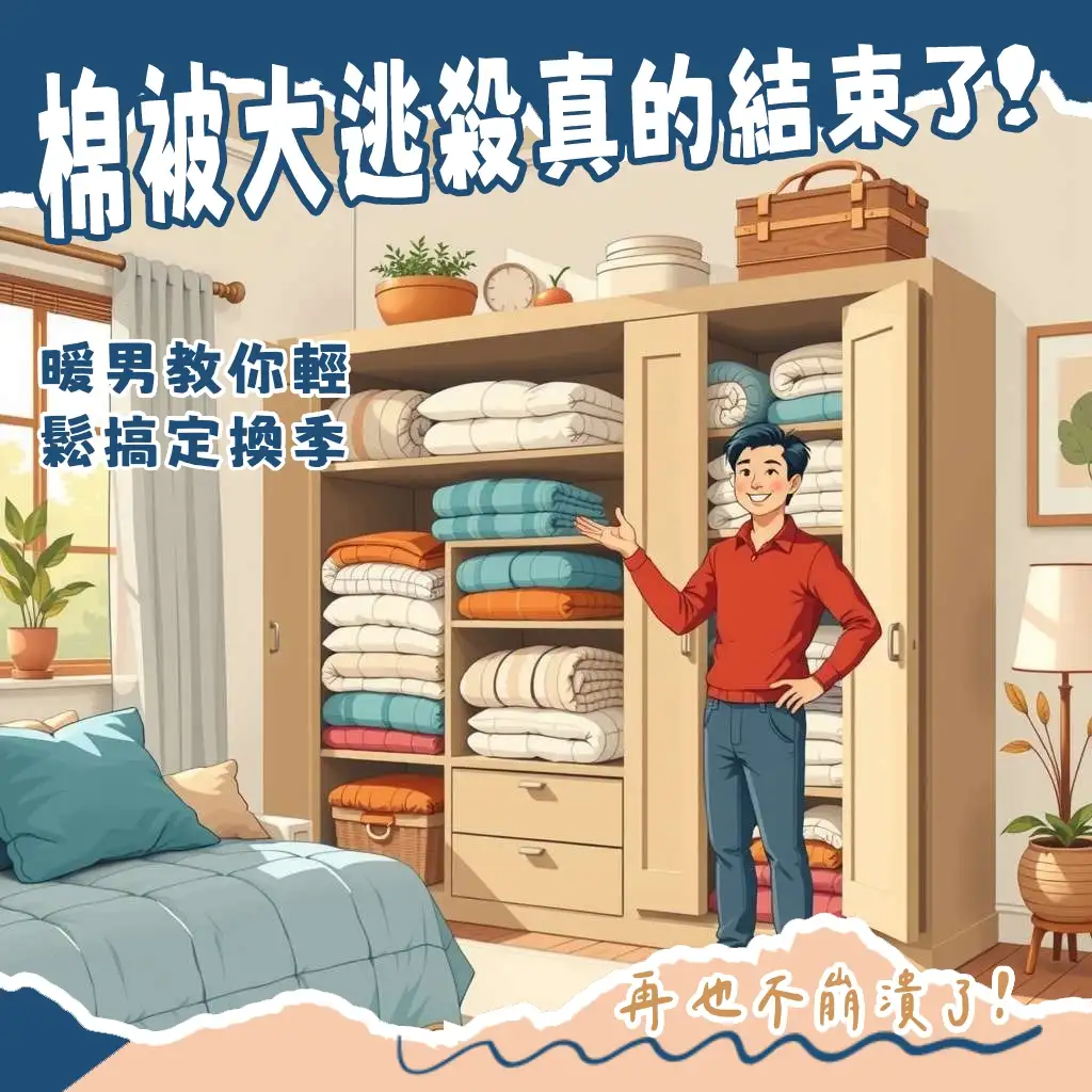 棉被收納櫃的尺寸、防潮功能與多種收納方案比較，幫助您輕鬆解決居家大型寢具收納煩惱。