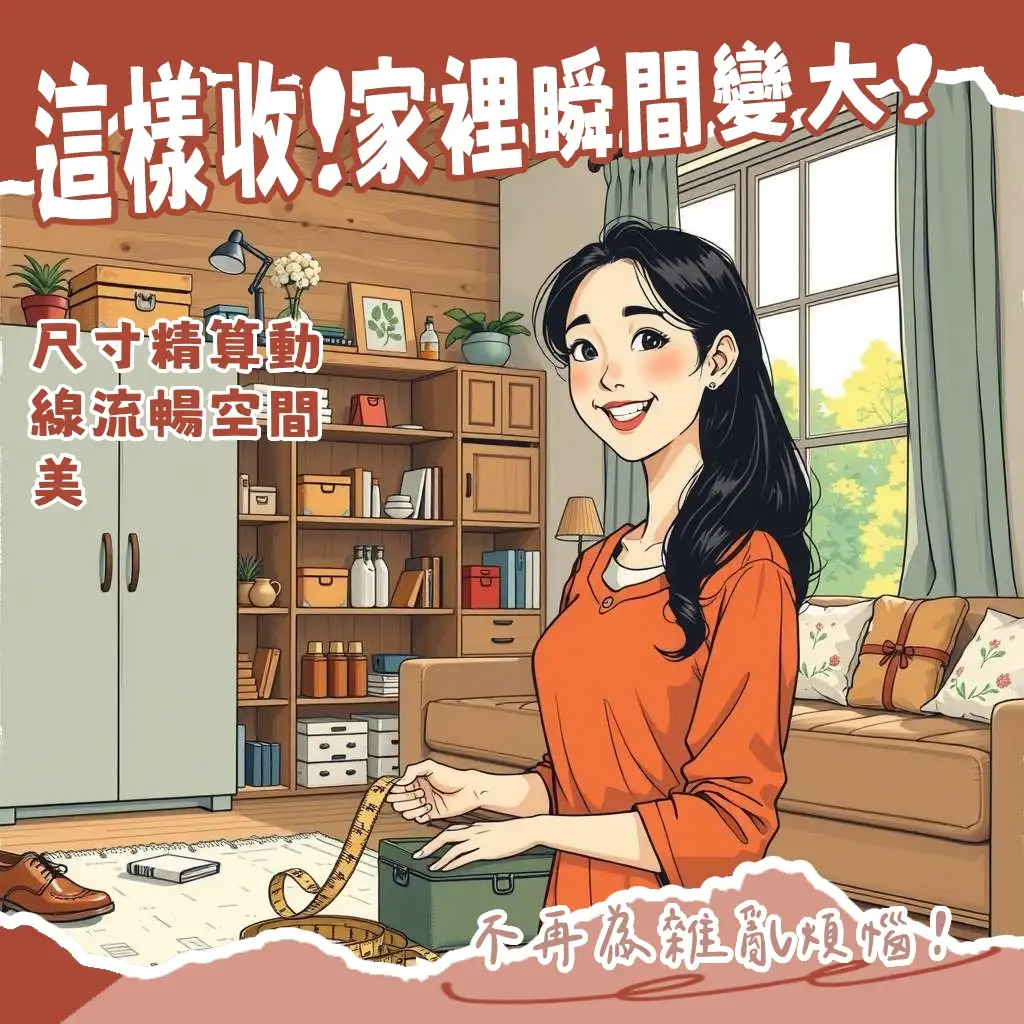 一張擺滿書籍和整齊衣物的開放式收納櫃，示範收納櫃尺寸與空間運用得宜，營造舒適居家氛圍。