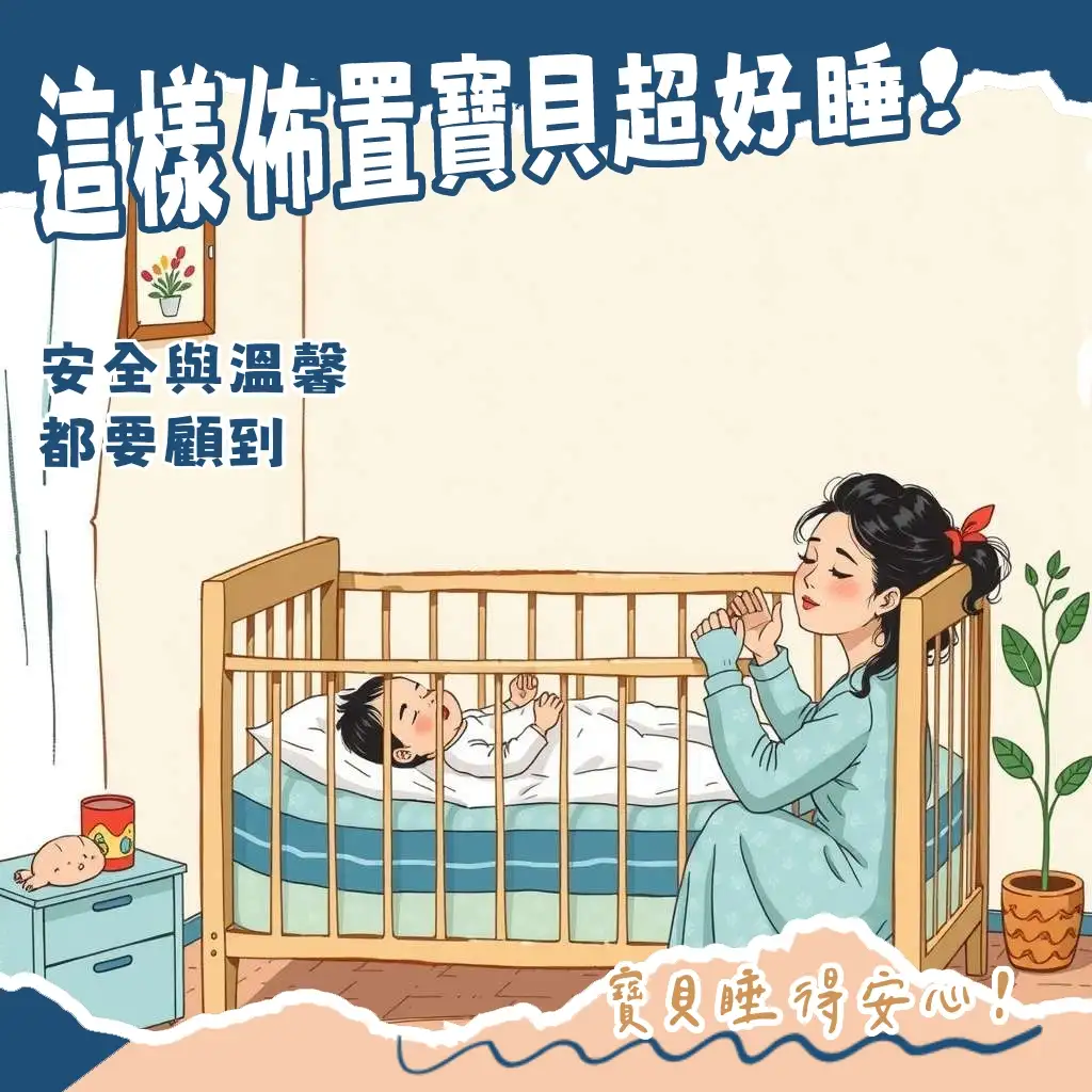 嬰兒床佈置指南：精選安全用品、床品與收納，營造溫馨舒適的新生兒睡眠空間。