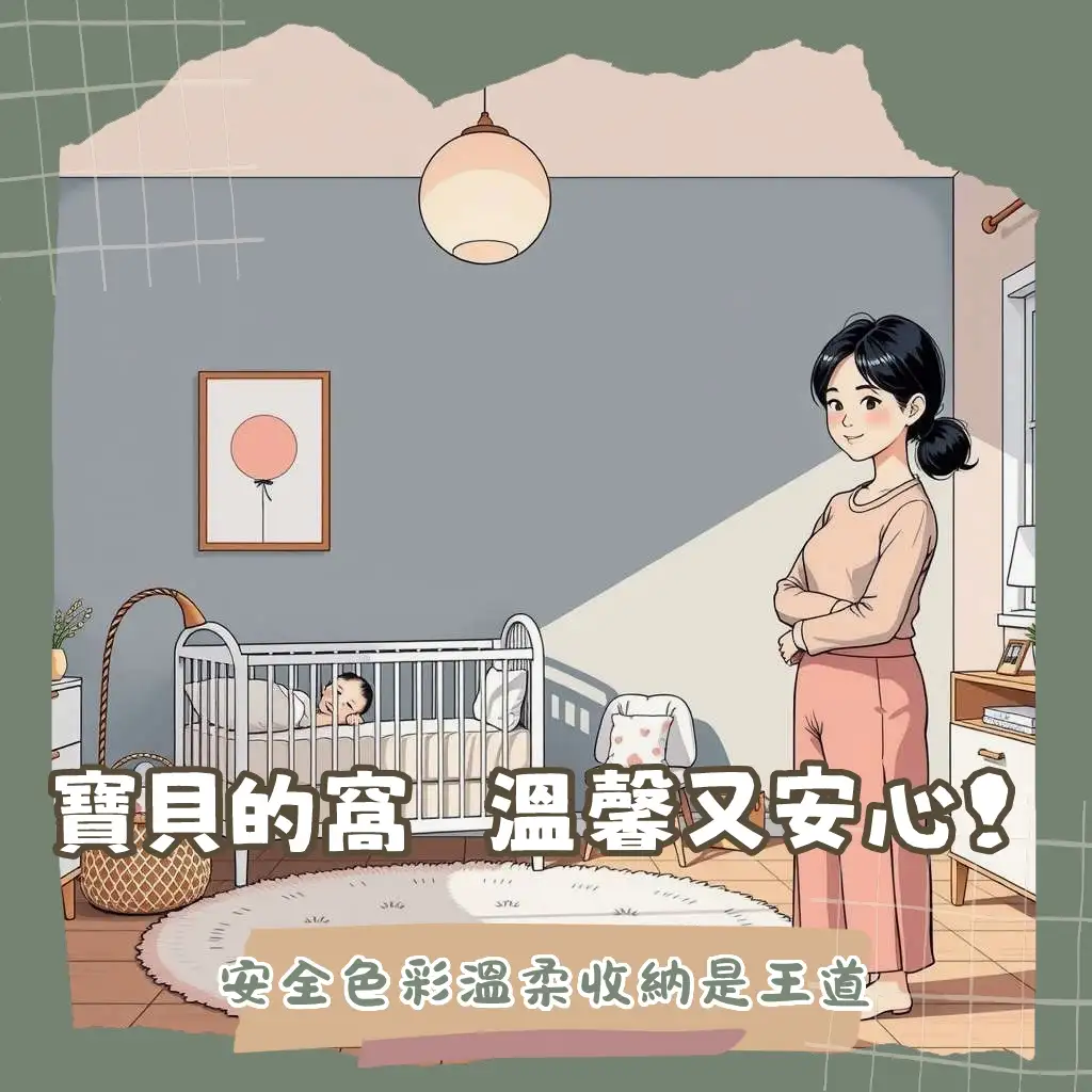 嬰兒房佈置核心指南，安全環保無毒家具、溫馨柔和色彩、實用收納與啟發性元素