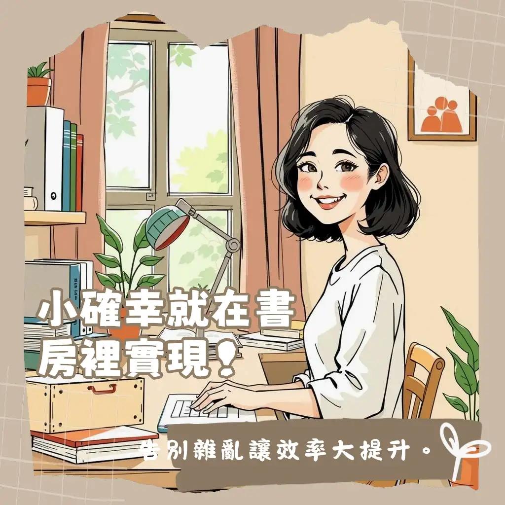 書房佈置大改造，涵蓋功能分區、家具、燈光、收納及氛圍營造，打造專屬的高效學習與工作空間。