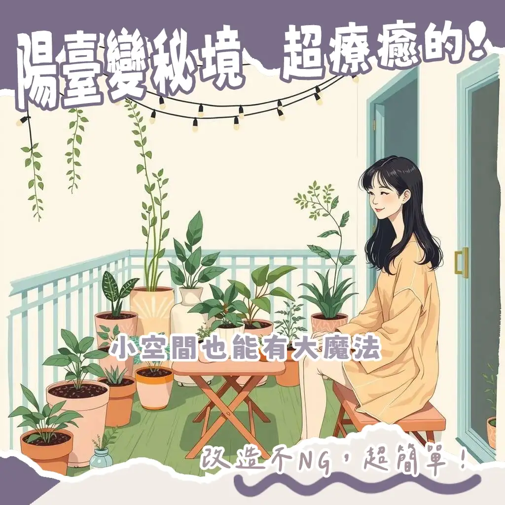 超小陽台佈置靈感,迷你陽台改造實用收納與垂直綠化技巧,打造質感休憩空間。