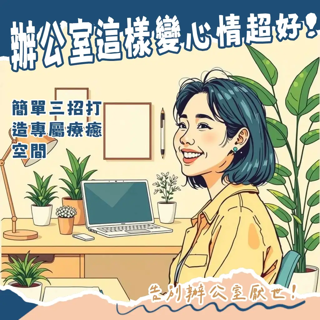 辦公室佈置提升效率與心情的指南,涵蓋人體工學、綠色植物、收納與風水考量。