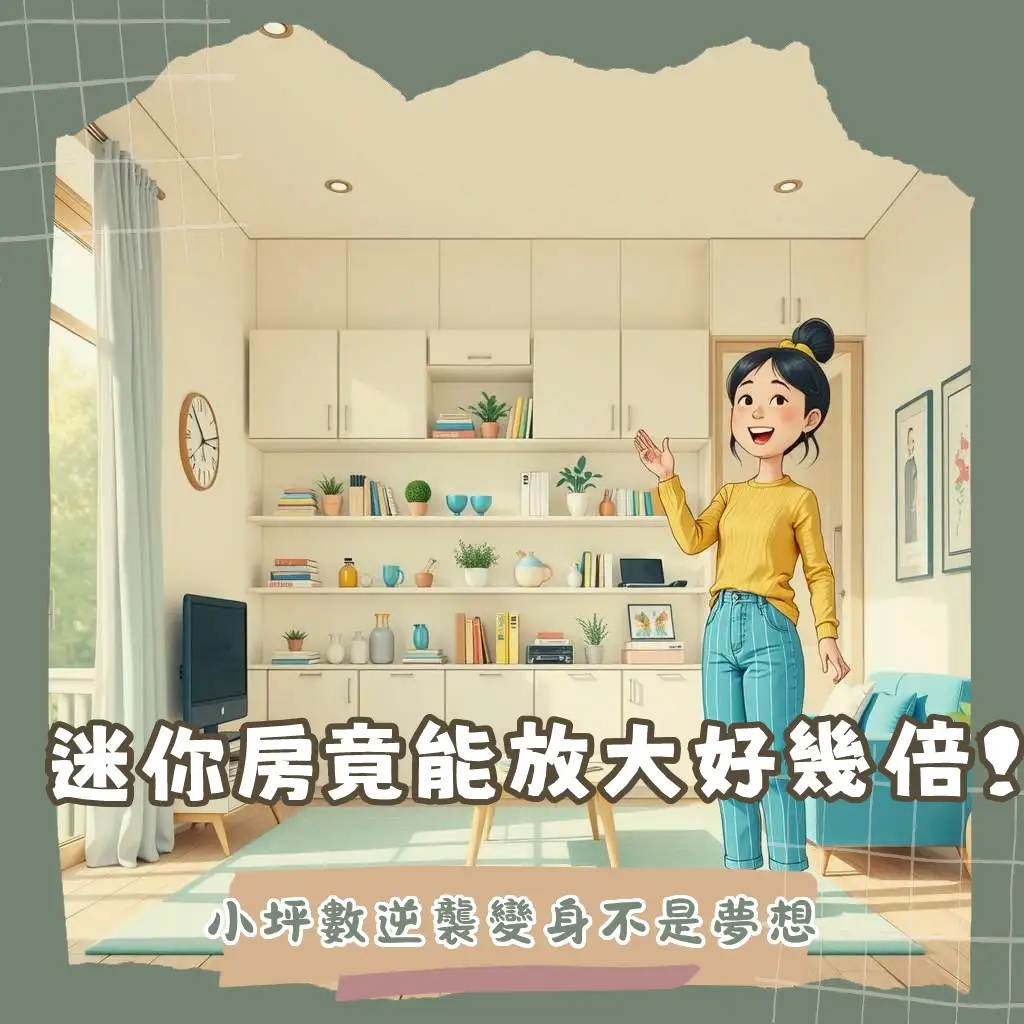 1.8坪房間設計圖,搭配多功能家具和垂直收納的空間魔法,打造極小宅的溫馨感。