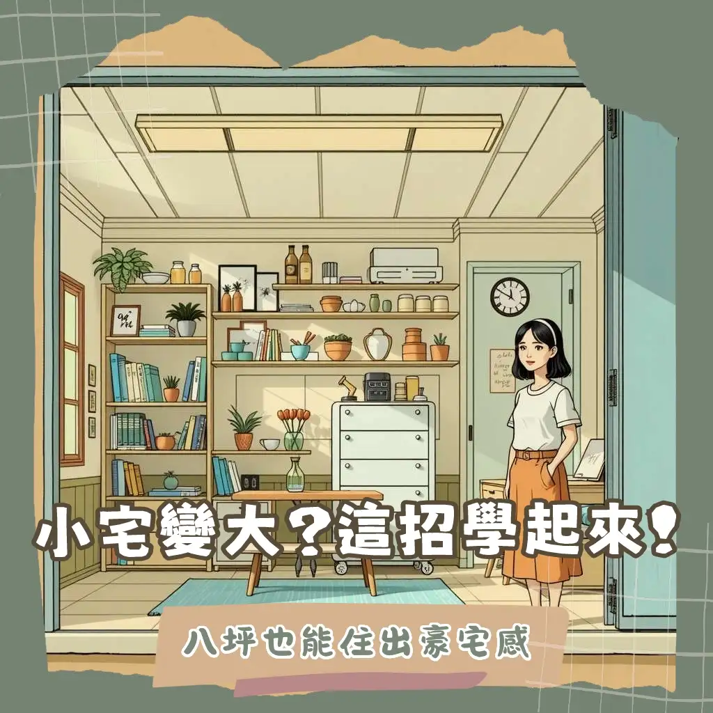 房間8坪大小規劃圖,含坪數換算與家具配置建議。