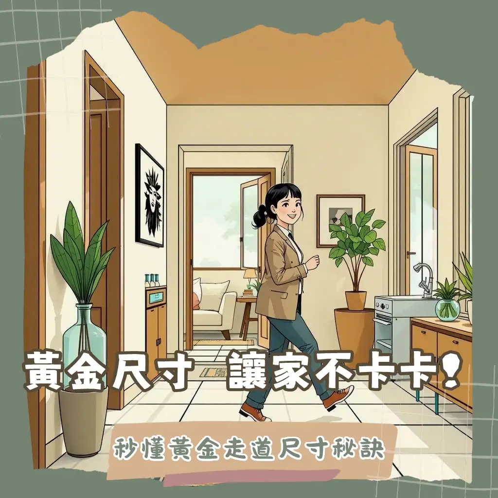 房間走道寬度黃金尺寸圖，解析居家動線規劃與人體工學標準，打造舒適不卡關的室內空間。