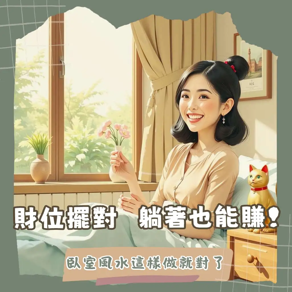 臥室財位要放什麼最招財？詳細說明財位位置、擺設物品與禁忌，教你打造專屬聚寶盆。