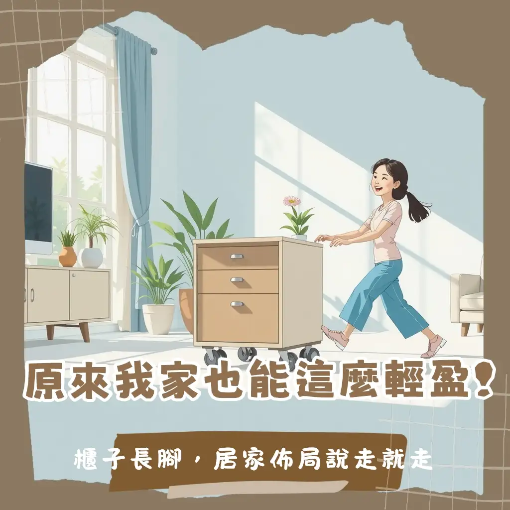 當收納櫃有了輪子，居家生活瞬間「輕」鬆起來！