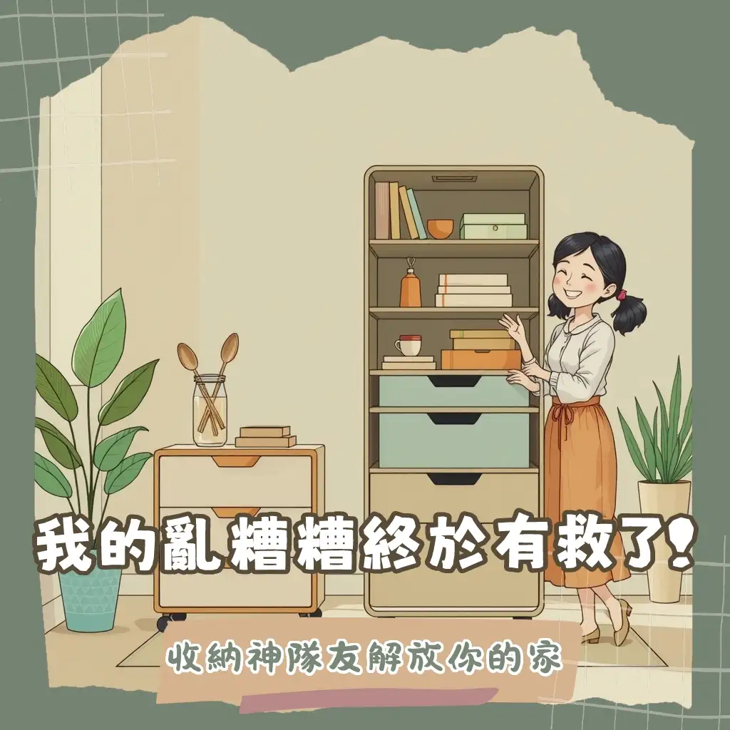 多層收納櫃：我的雜亂人生，靠它找回秩序與療癒！