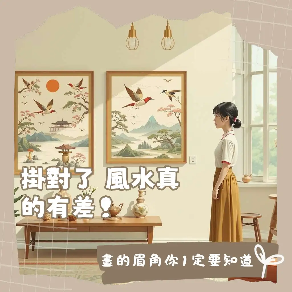 房間掛畫風水佈局全攻略，解析臥室吉祥畫作選擇與擺放位置，提升氣場與好運。