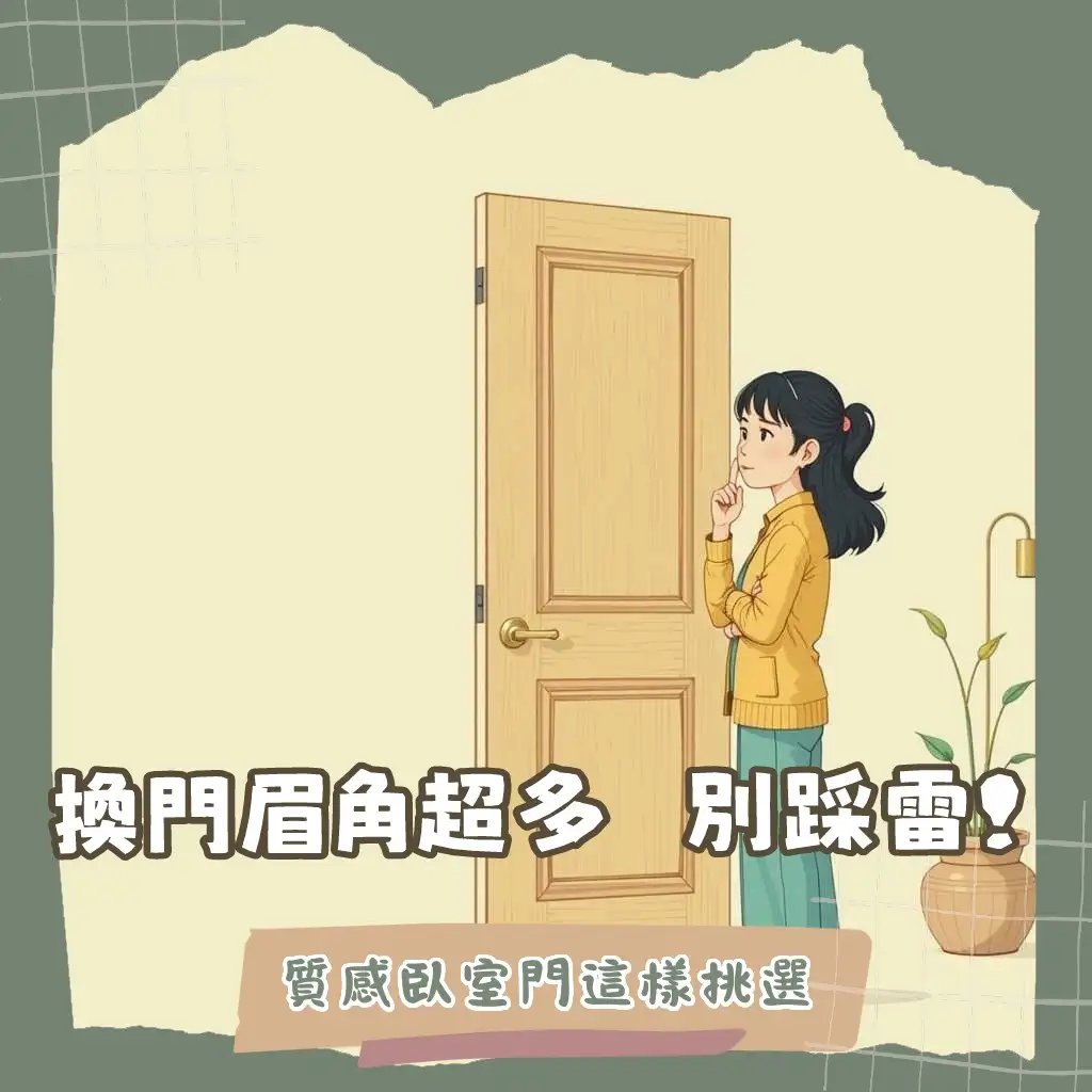 臥室門價格指南，包含塑鋼門、實木複合門、實木門材質比較與費用分析，還有影響臥室門價格的五金配件與安裝考量。