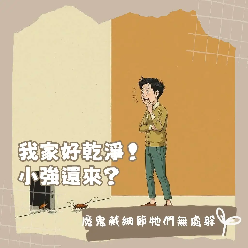 房間乾淨蟑螂防治指南，解析蟑螂原因與高效除蟲方法。
