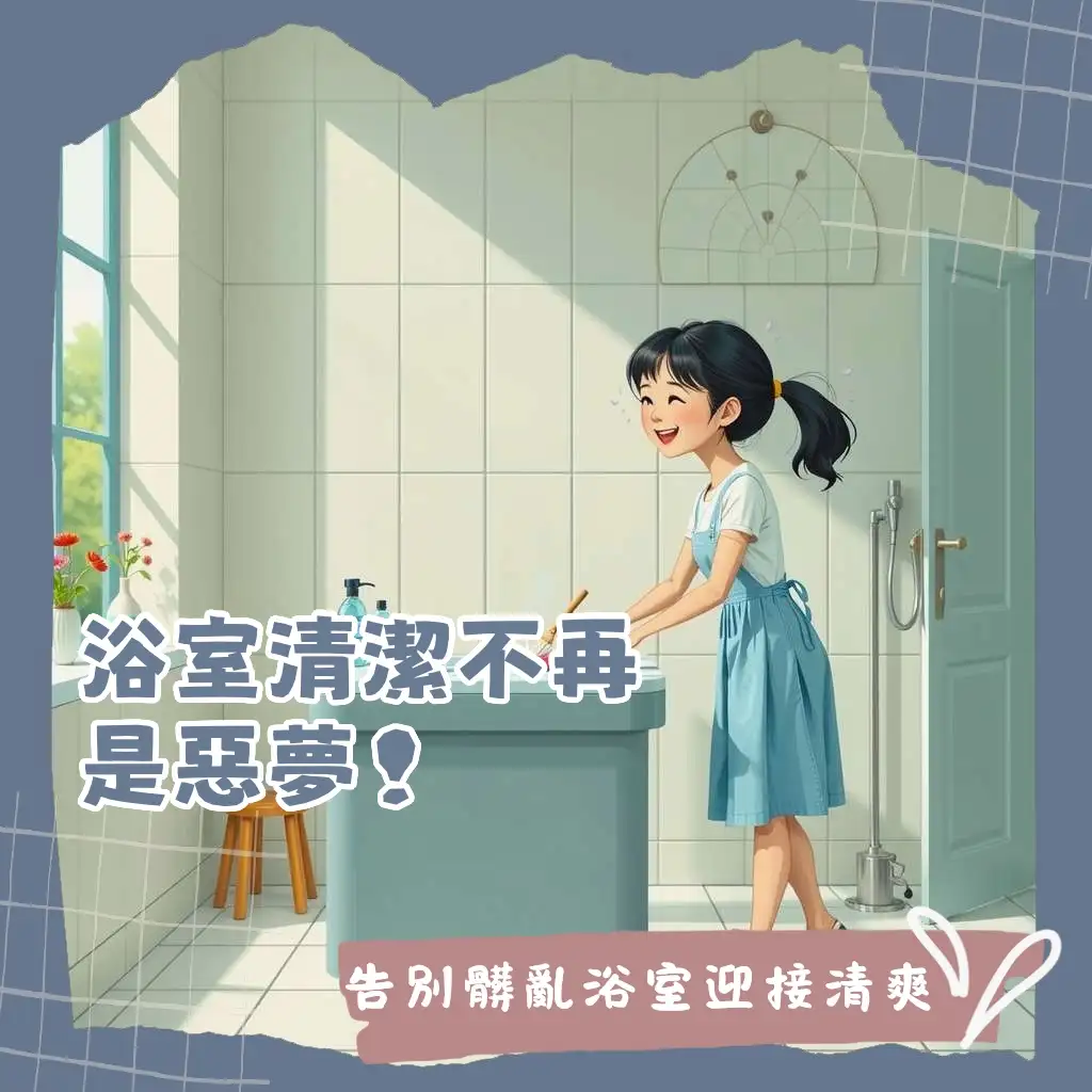 浴室地板清潔全攻略，針對水垢、皂垢、霉菌與頭髮的清潔方法與步驟指引，讓地板保持衛生與防滑。