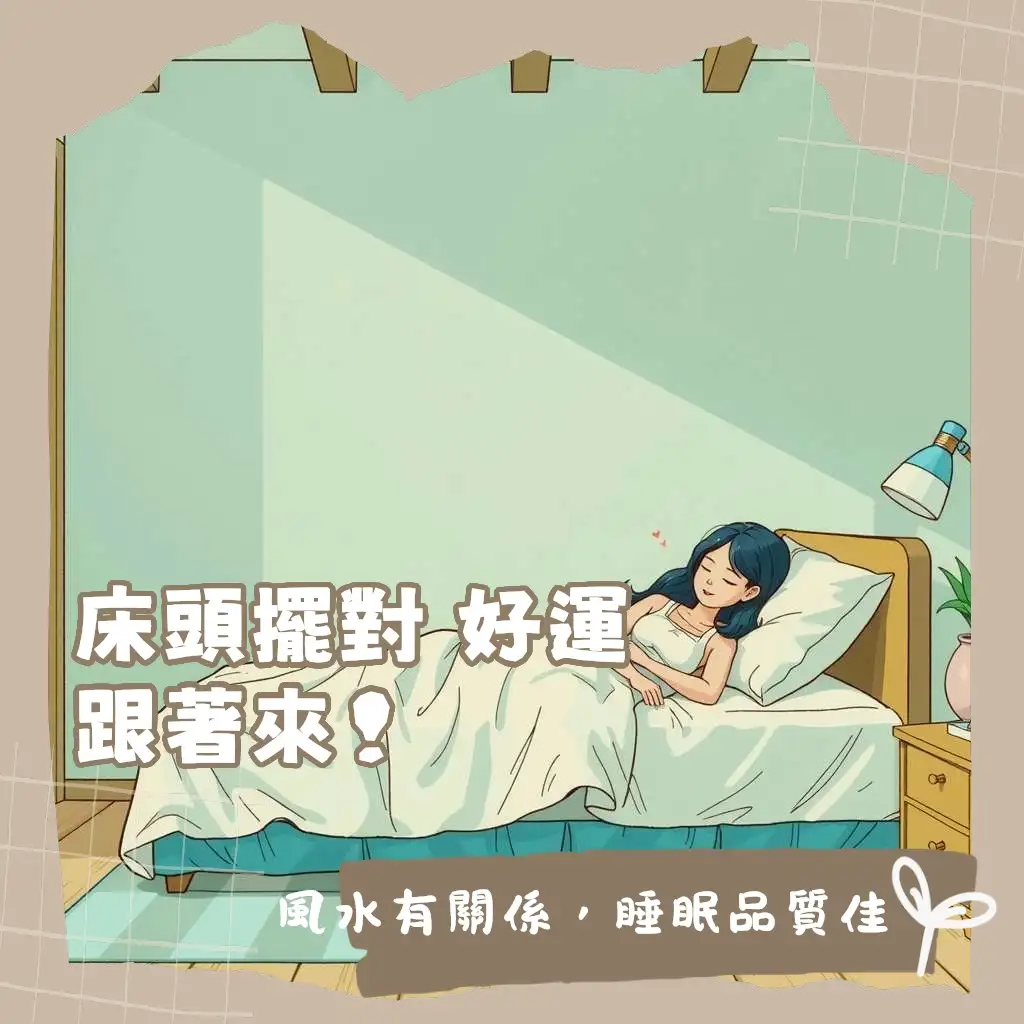 臥室風水床頭朝向指南,詳解床頭靠實牆、避開樑壓床與門沖床等風水禁忌,讓你擁有安穩睡眠。