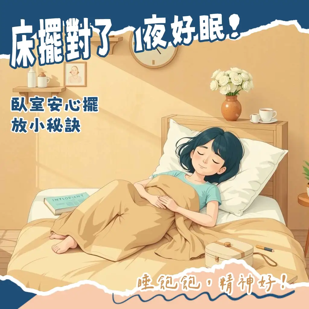 臥室床擺放的安心小秘訣,打造居家療癒氛圍與好睡眠空間。