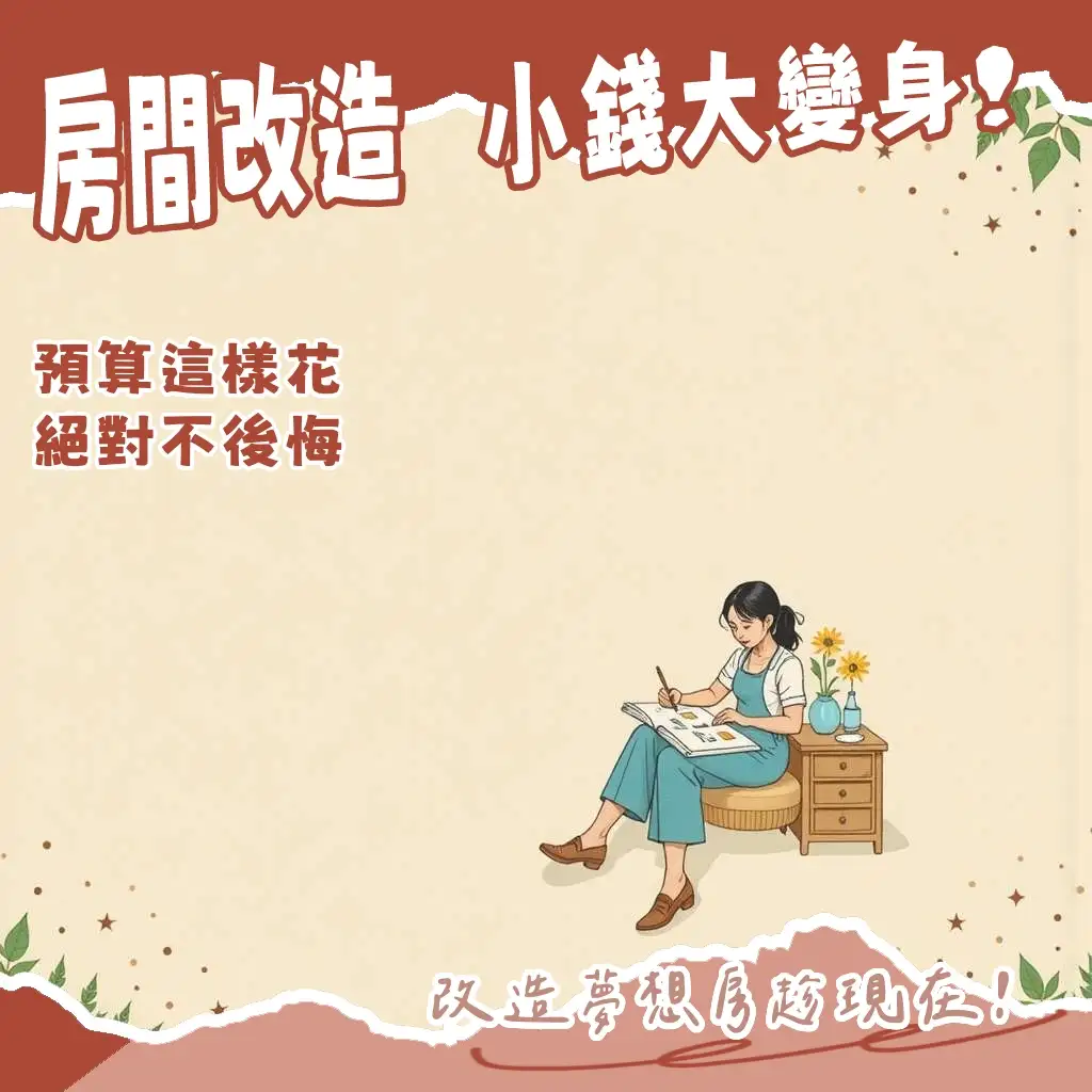 房間改造費用預算規劃指南，教你從軟裝佈置、硬體裝修到DIY省錢改造術，打造舒適居家空間。
