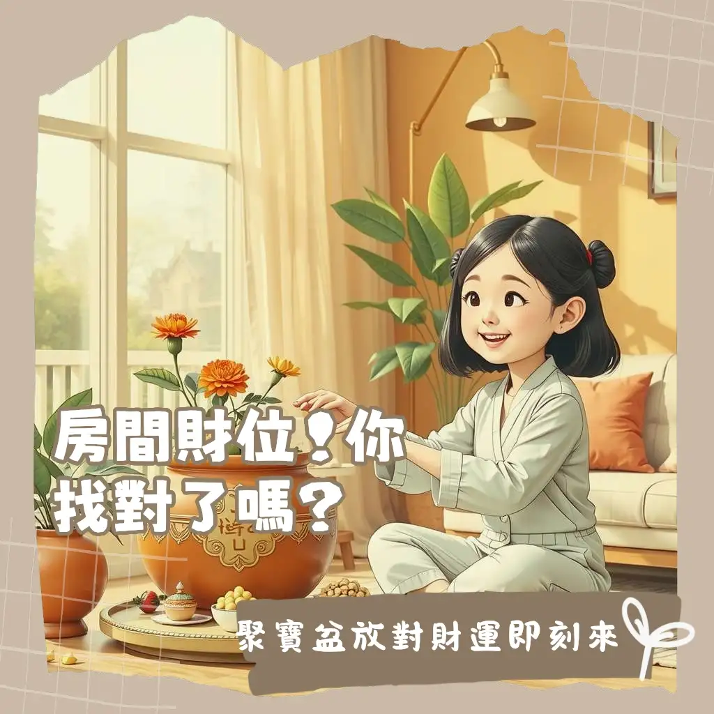 房間財位聚寶盆，居家招財風水擺設指南，包含明財位尋找、聚寶盆內容物與禁忌。