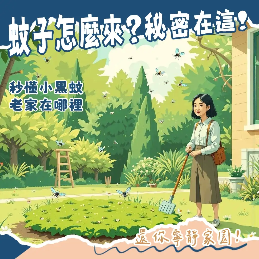 小黑蚊從哪來？一張圖看懂台灣鋏蠓孳生源與環境防治重點。