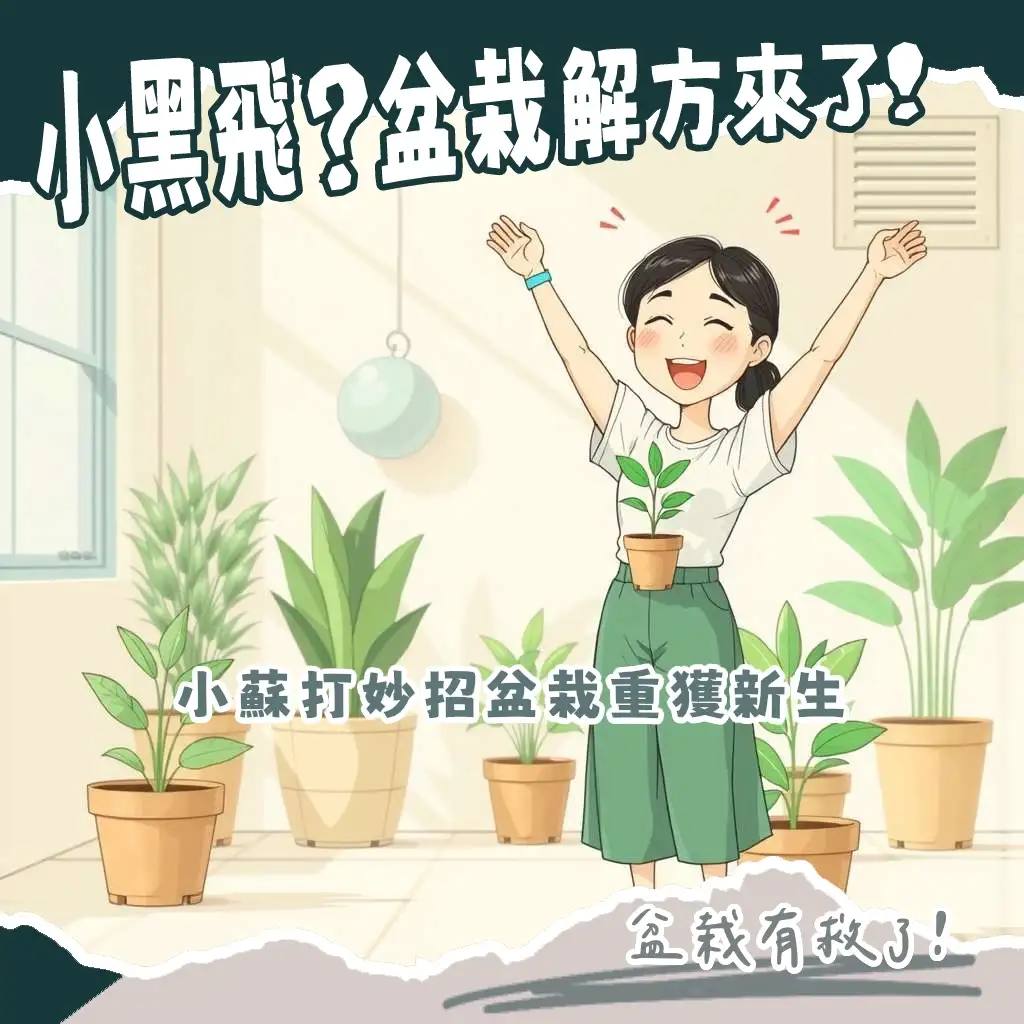 盆栽小黑飛小蘇打防治指南，輕鬆告別居家蟲蟲煩惱。