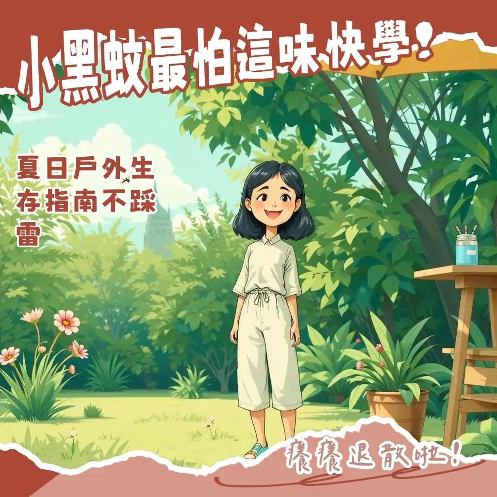 小黑蚊最怕什麼味道的圖片,介紹有效防蚊成分、天然精油及環境防治小黑蚊的方法,告別紅豆冰。