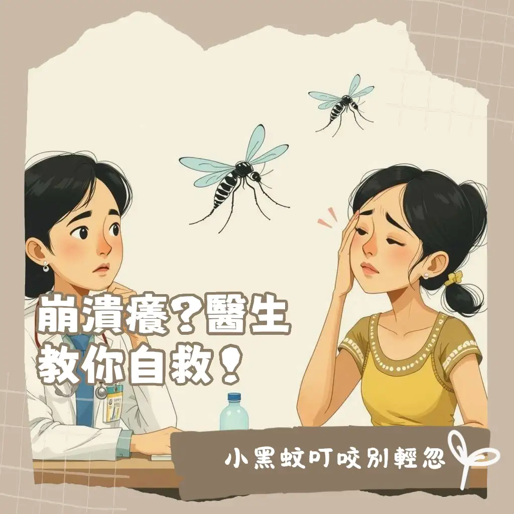 被小黑蚊叮咬後的皮膚紅腫搔癢，判斷何時需就醫與居家處理建議